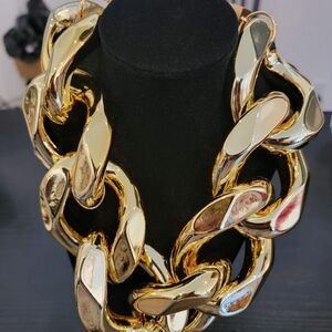 Chunky Gold Link Chain Statement Necklace